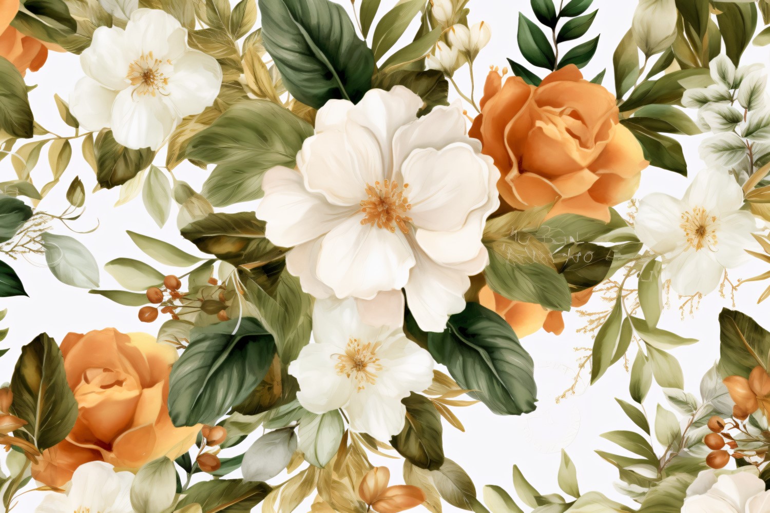 Watercolor floral wreath Background 54