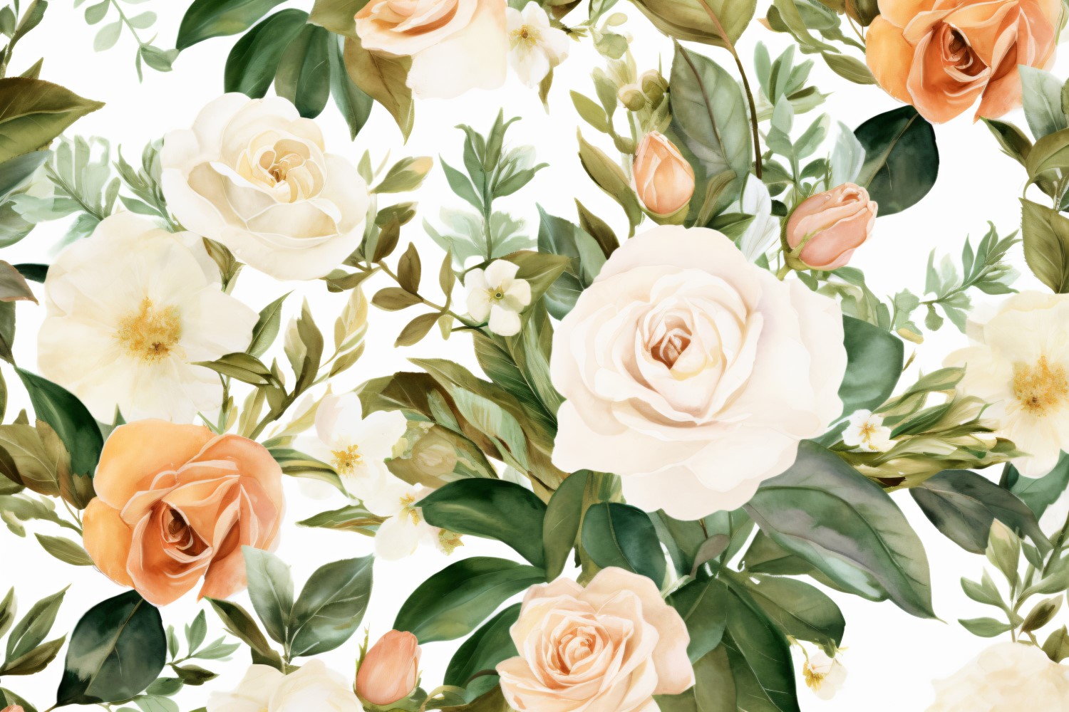 Watercolor flowers wreath Background 59