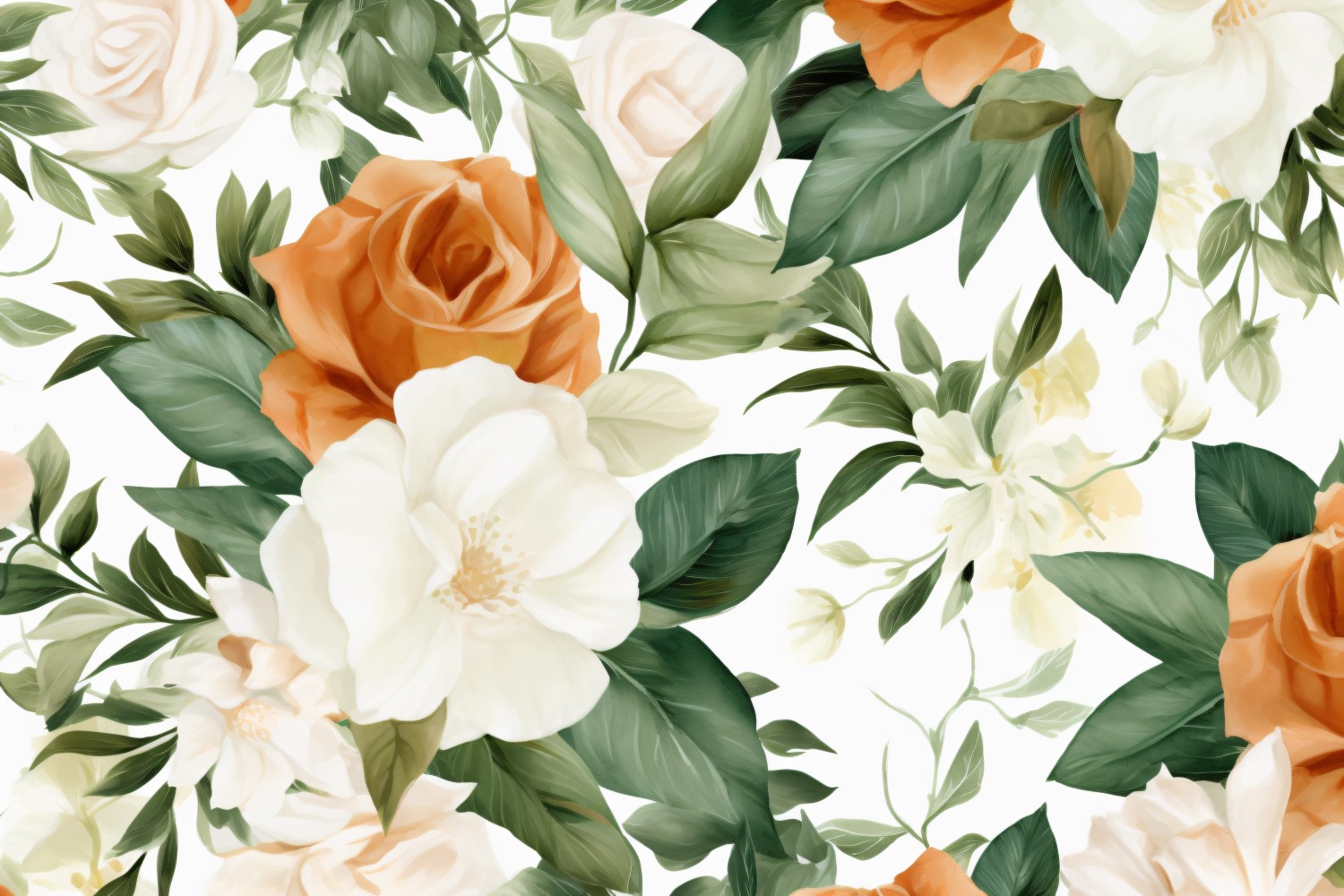 Watercolor flowers Background 61