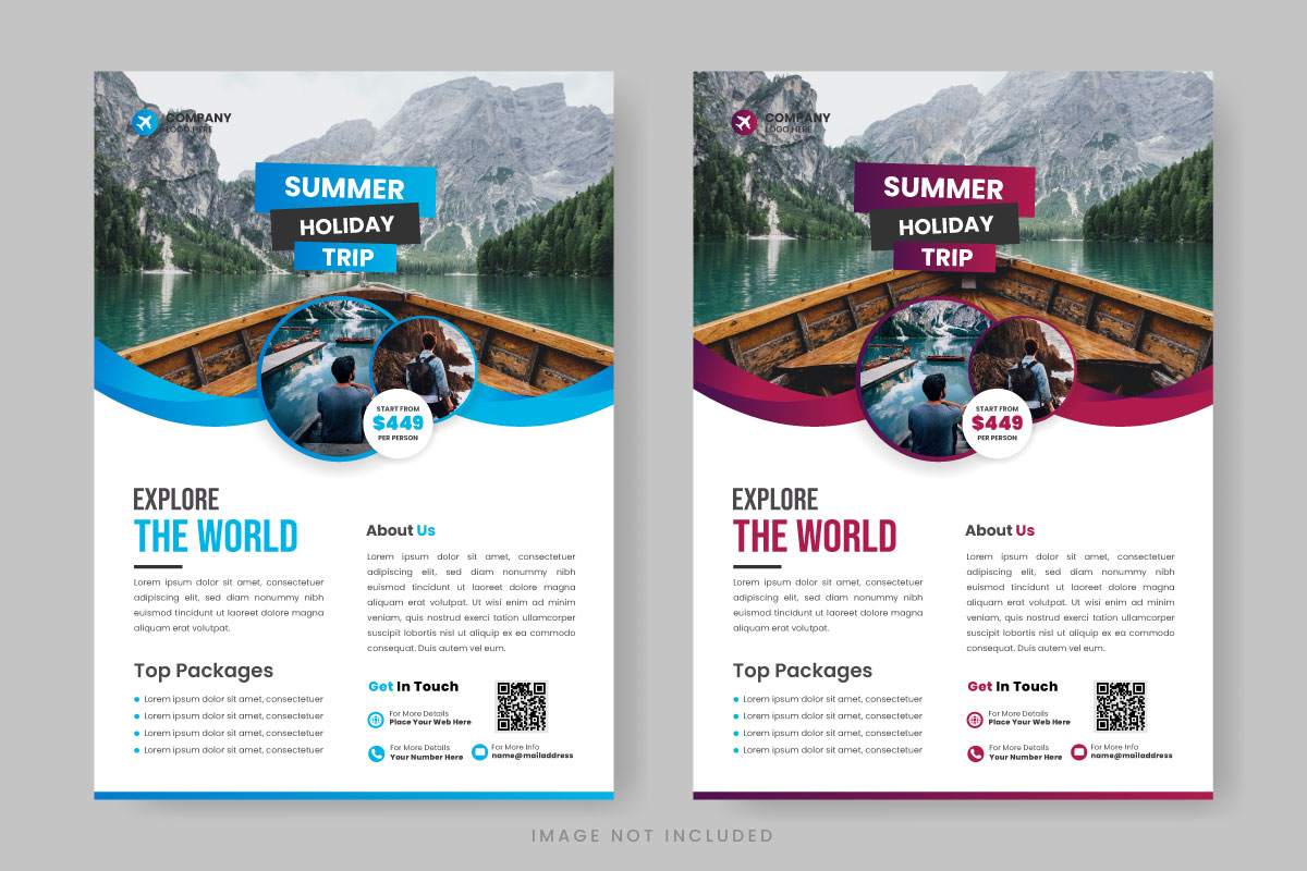 travel  flyer design template, Travel poster or flyer pamphlet flyer design  travel agency flyer