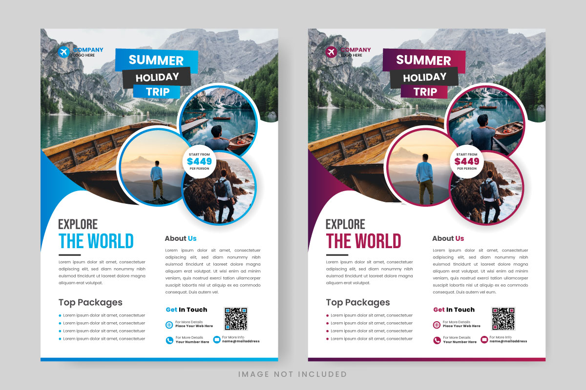 Vacation travel  flyer design template, Travel poster