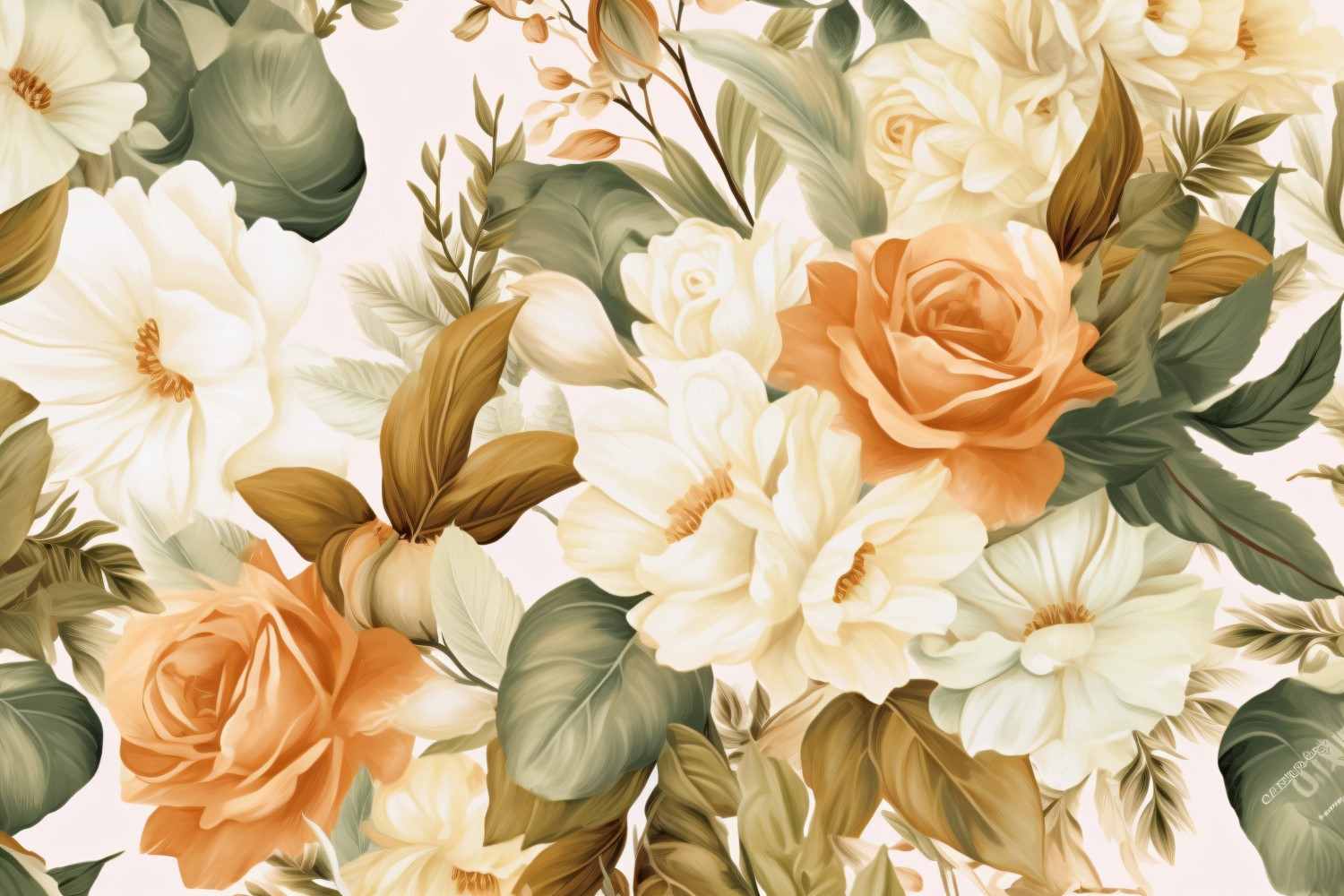 Watercolor flowers Background 65