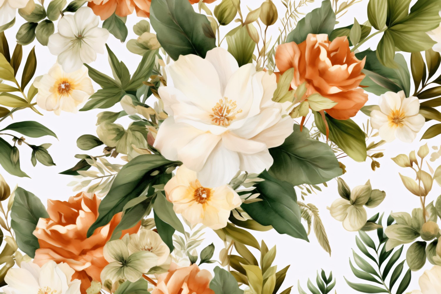 Watercolor flowers wreath Background 71