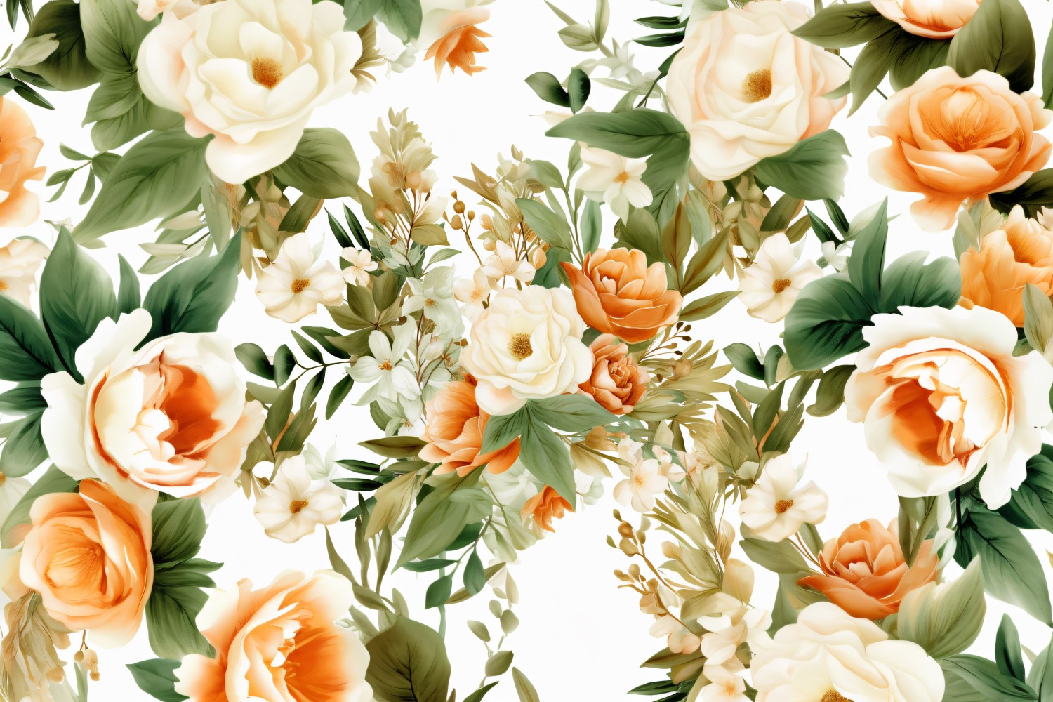 Watercolor flowers wreath Background 75