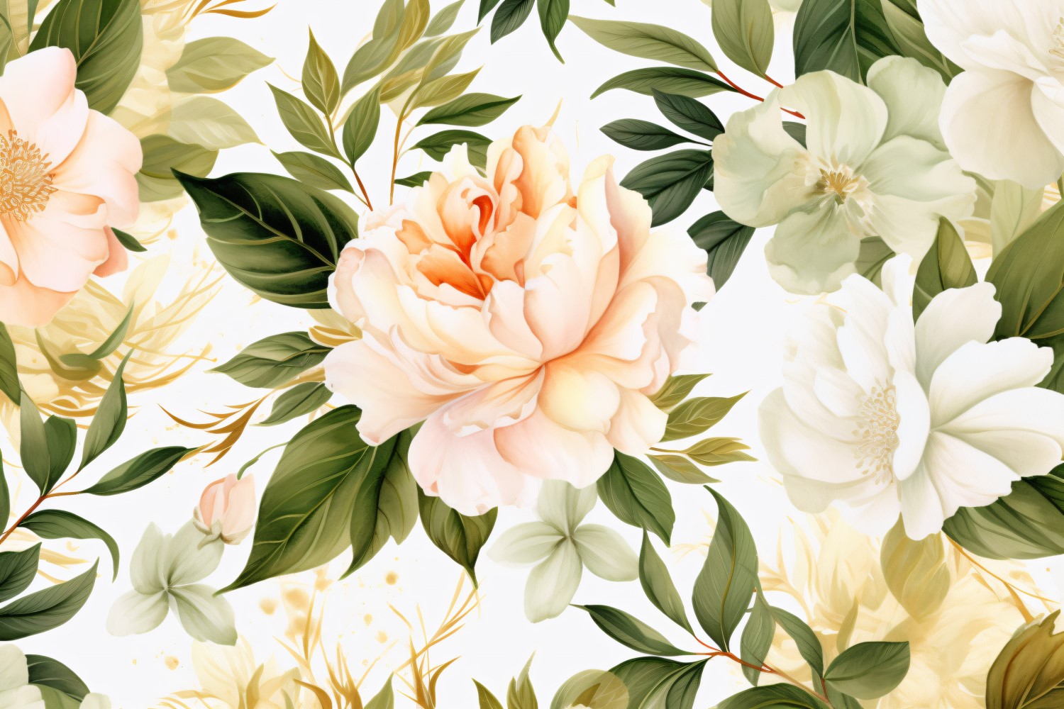 Watercolor flowers Background 77