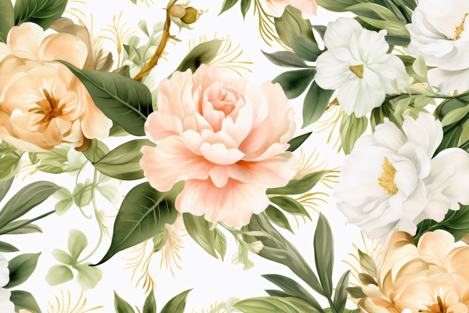 Watercolor flowers Background 81