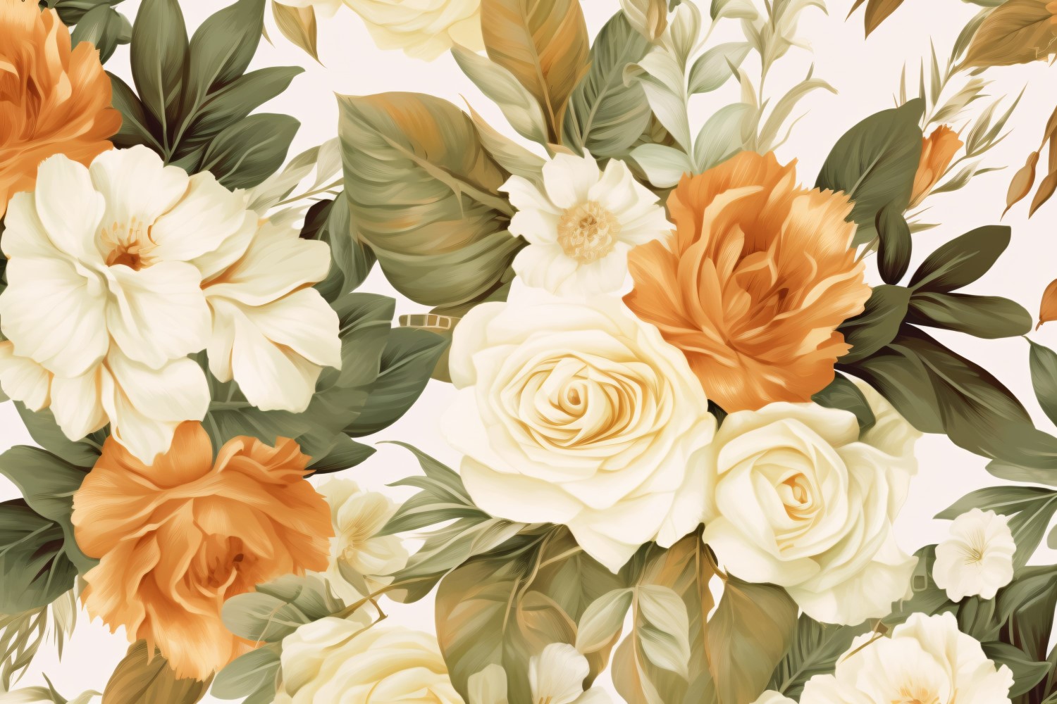 Watercolor flowers wreath Background 83