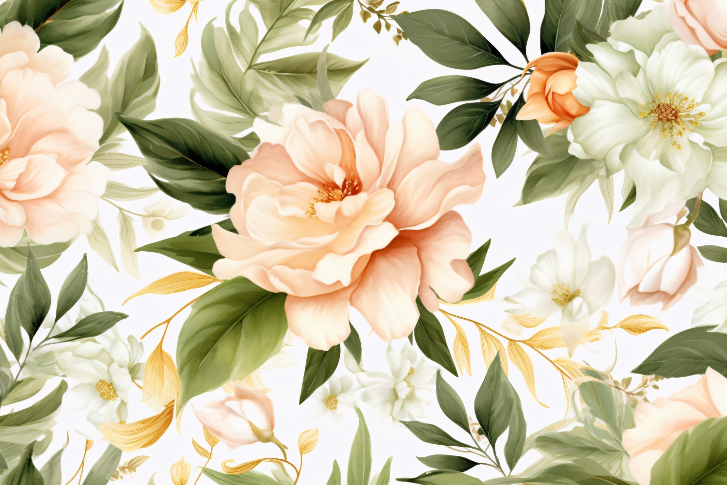 Watercolor flowers wreath Background 87