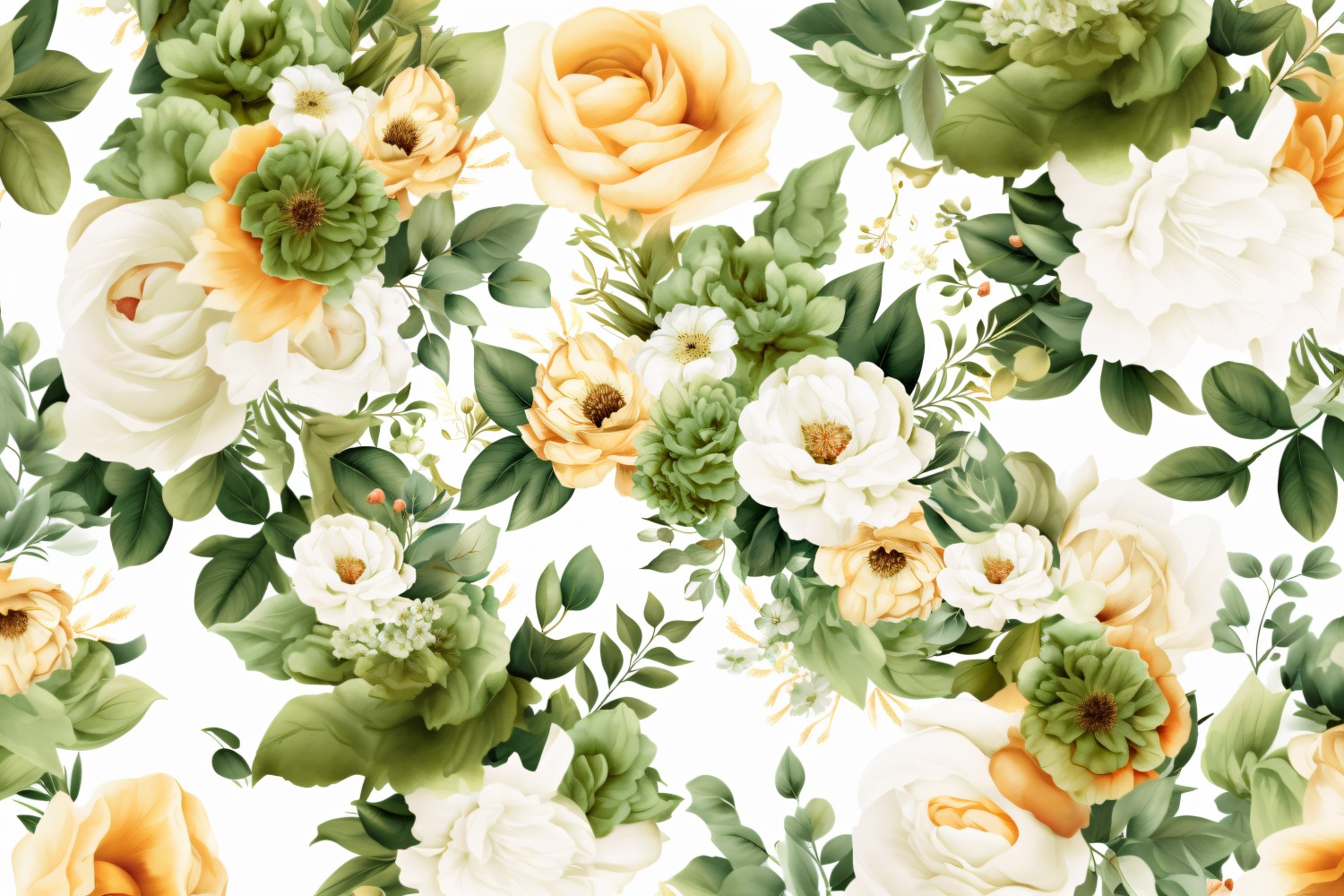 Watercolor flowers Background 89