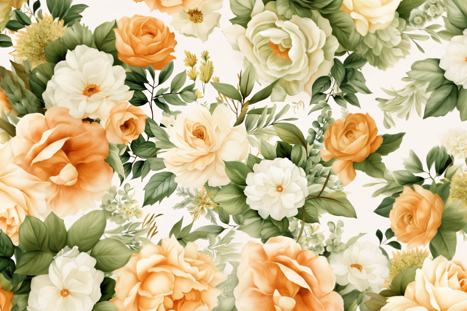 Watercolor flowers wreath Background 91