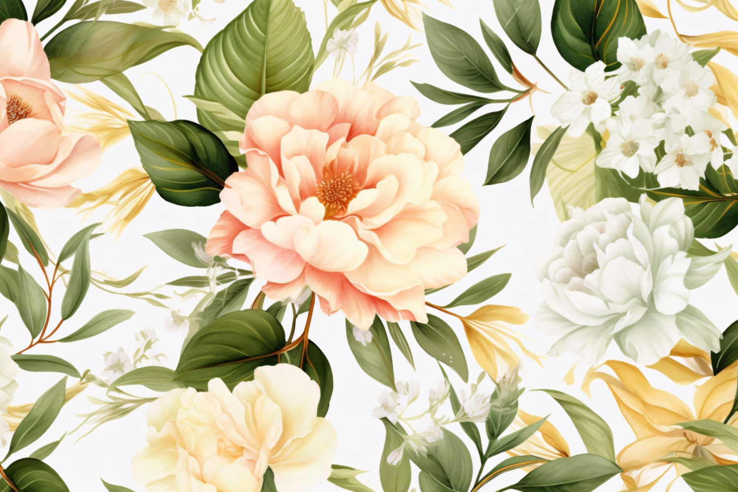 Watercolor floral wreath Background 98