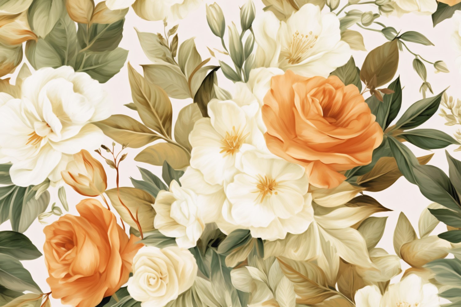 Watercolor flowers wreath Background 99