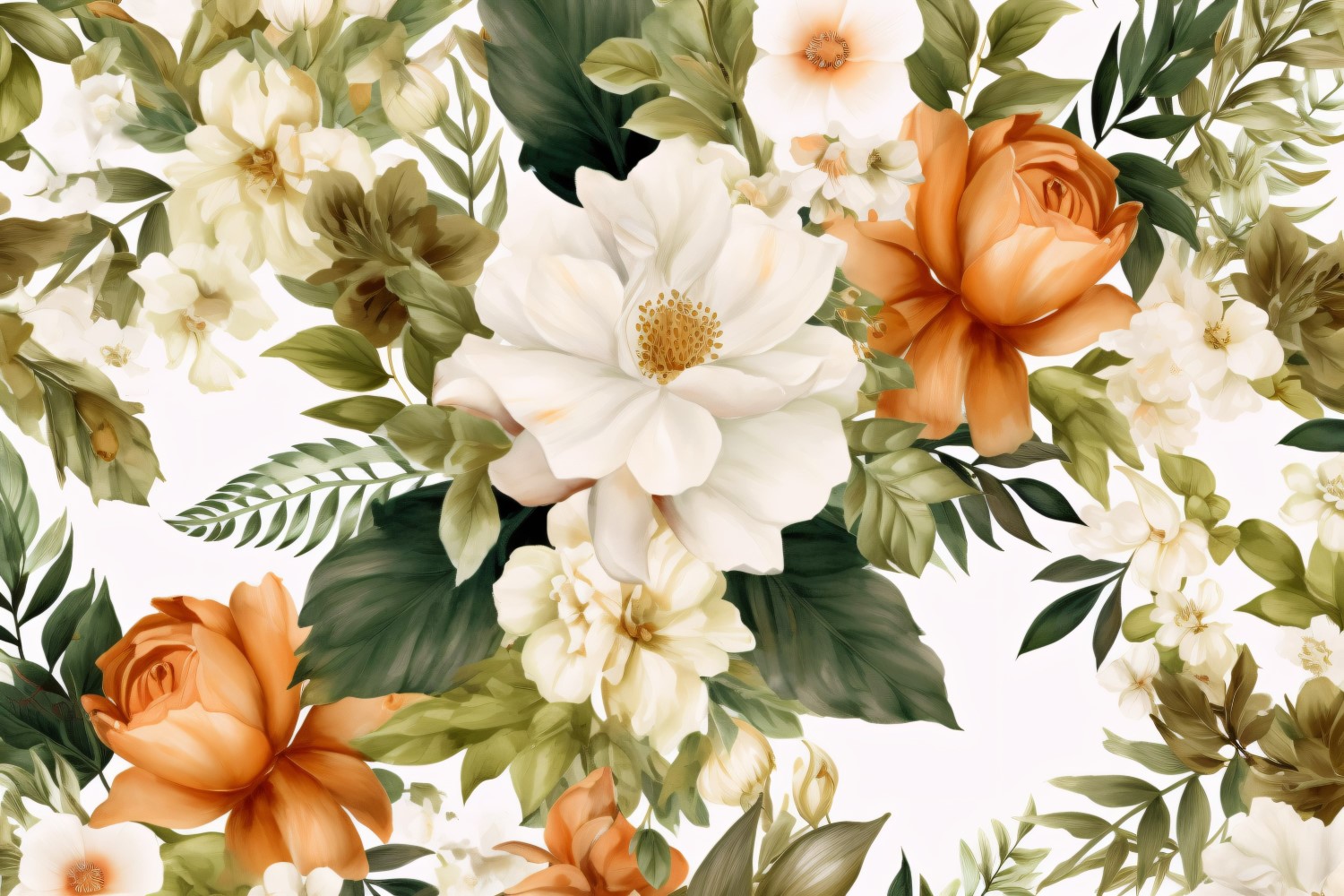 Watercolor Floral Background 100