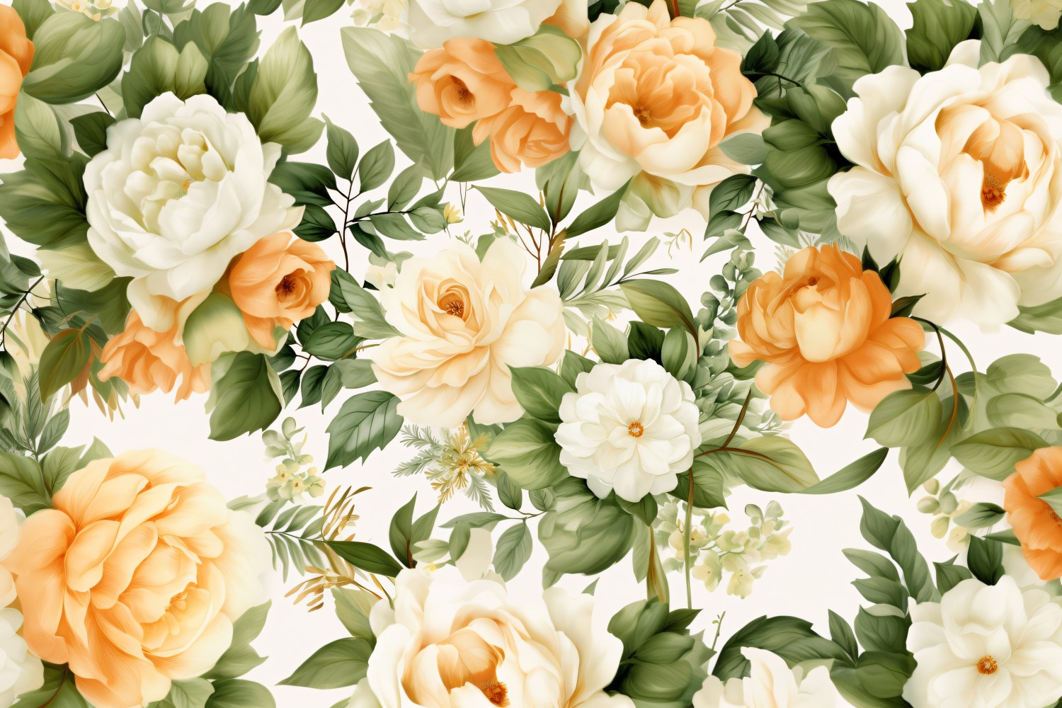 Watercolor floral wreath Background 102