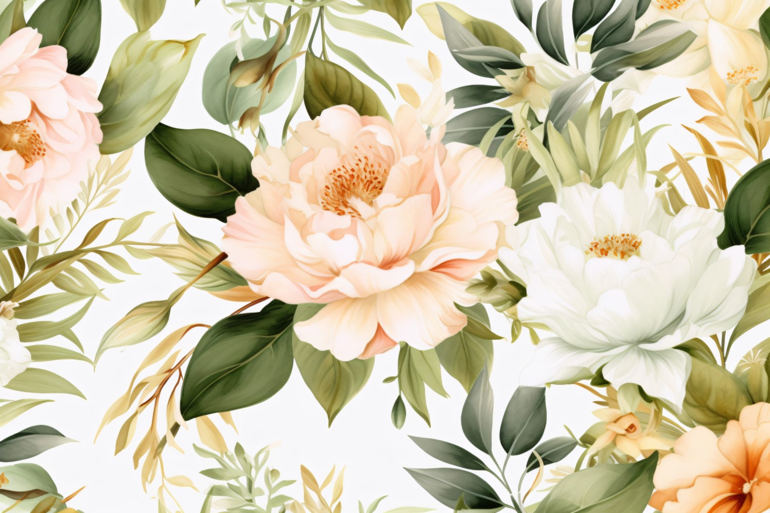 Watercolor flowers Background 105