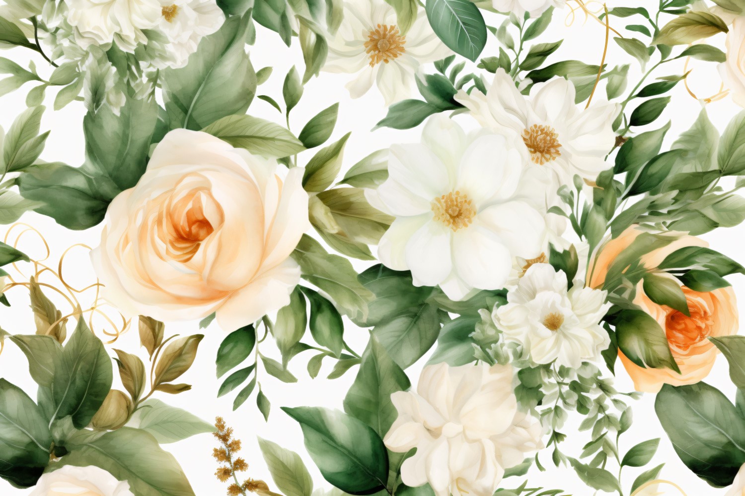 Watercolor floral wreath Background 106