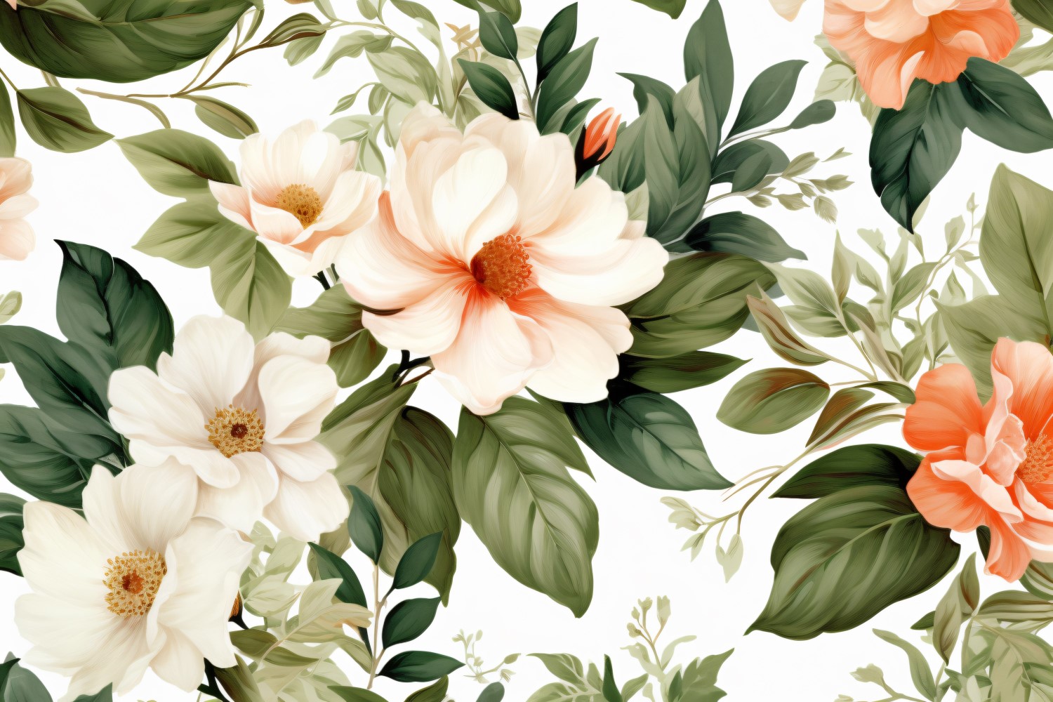 Watercolor flowers wreath Background 107