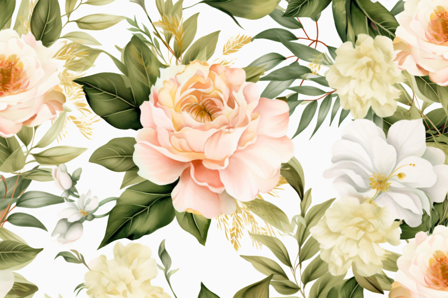 Watercolor flowers Background 109