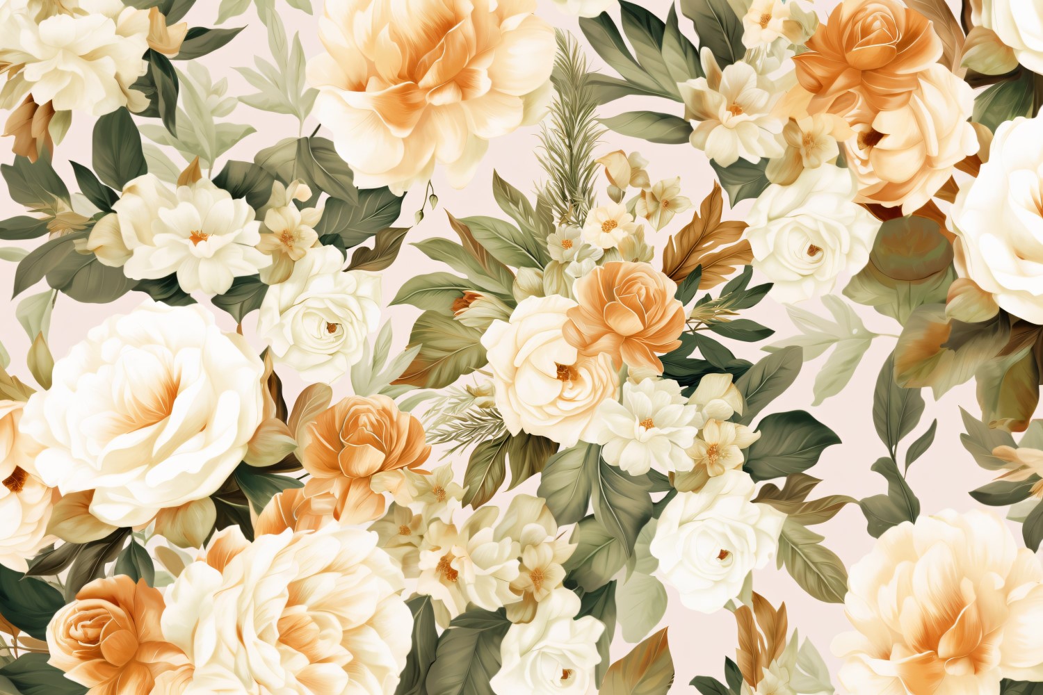 Watercolor floral wreath Background 110