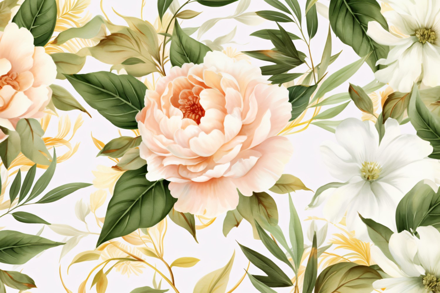 Watercolor flowers Background 113