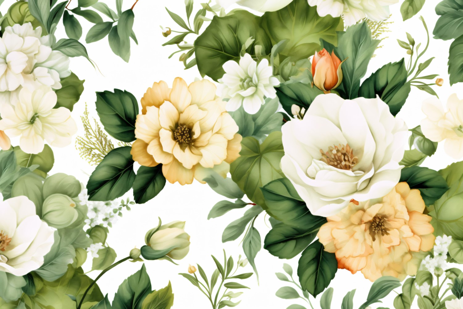 Watercolor floral wreath Background 114