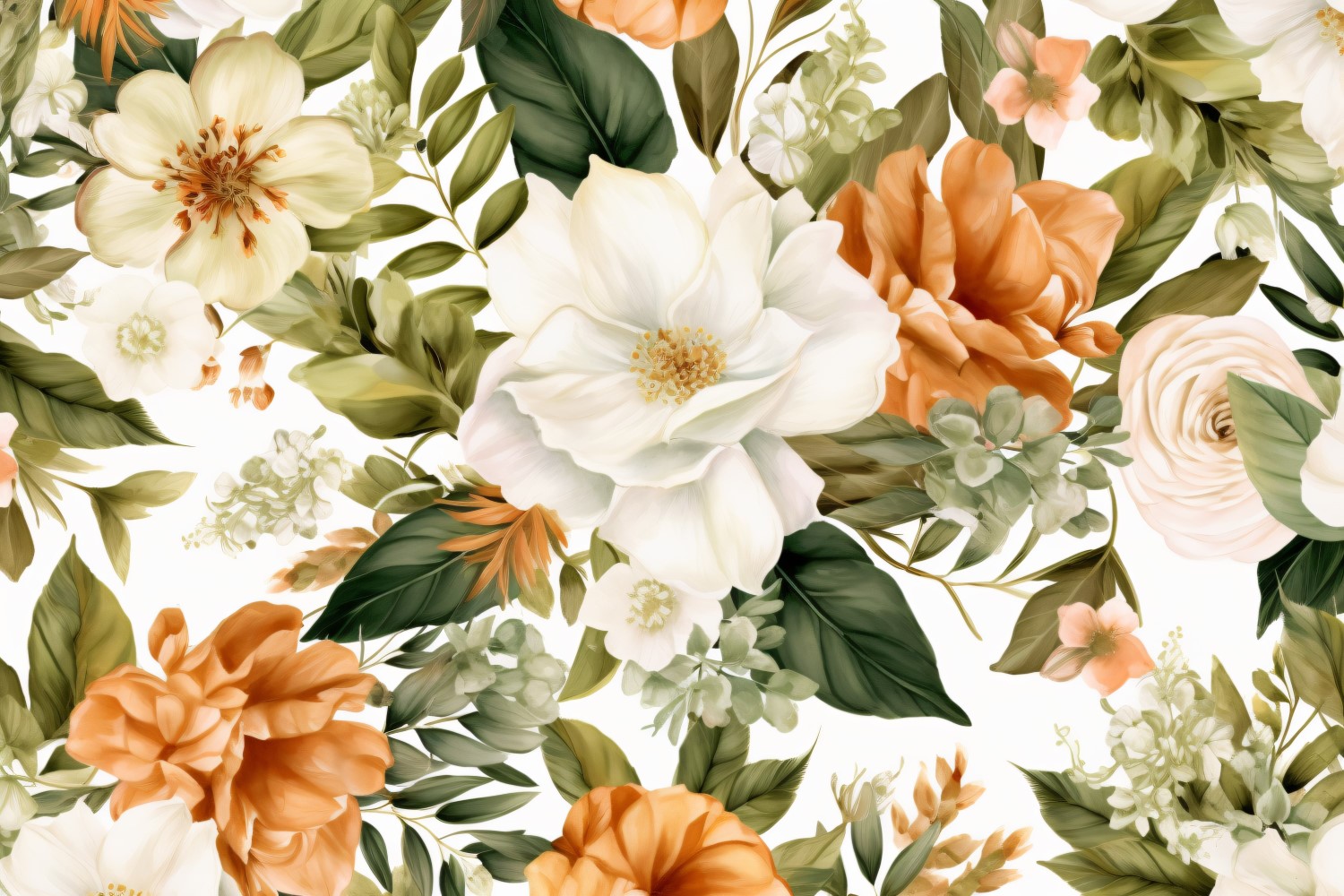 Watercolor flowers wreath Background 115