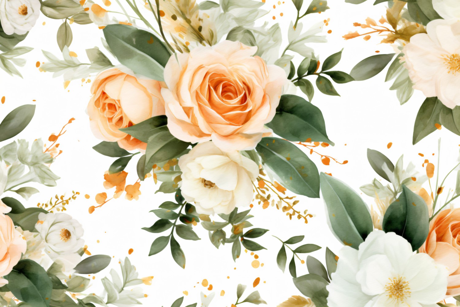 Watercolor flowers Background 117