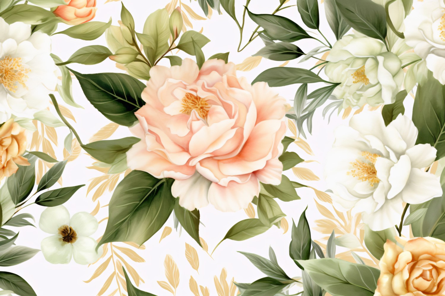 Watercolor flowers Background 121