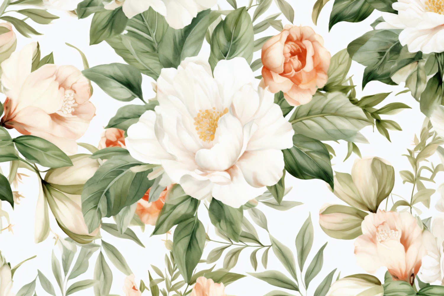 Watercolor flowers wreath Background 123