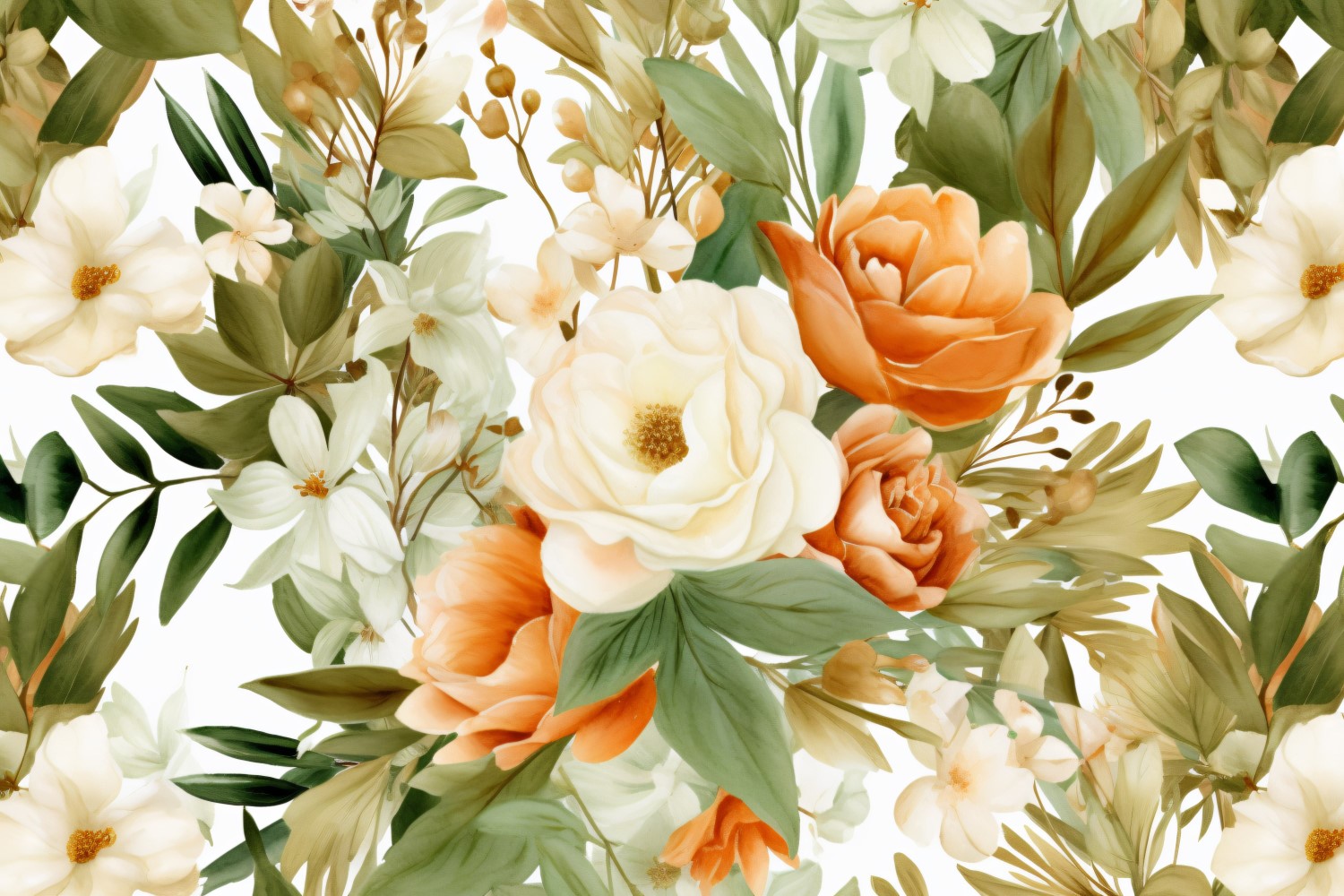 Watercolor Floral Background 124