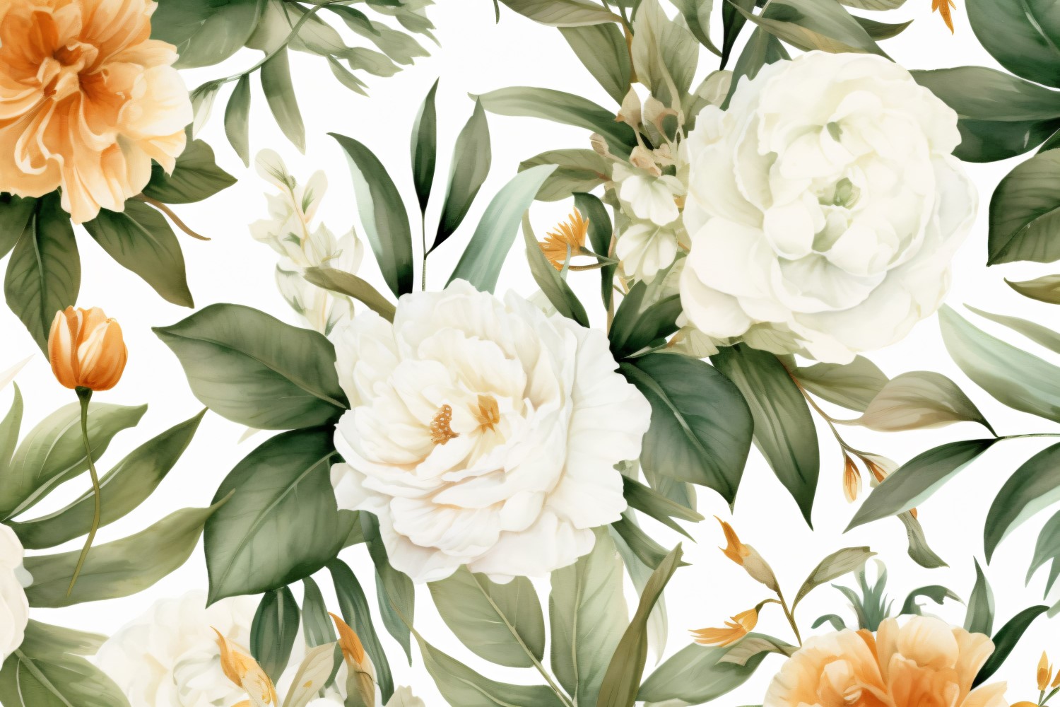 Watercolor flowers Background 125