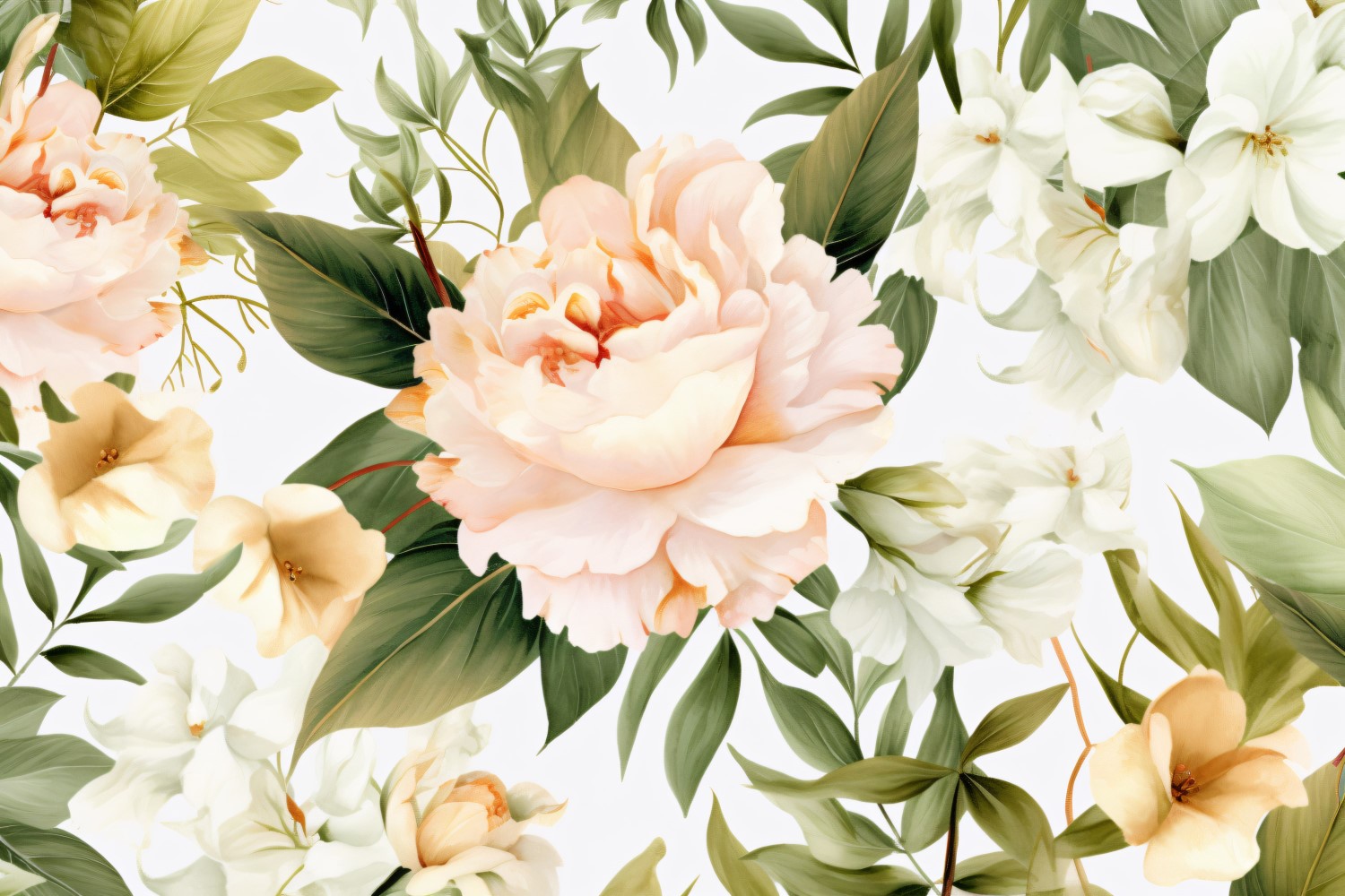 Watercolor floral wreath Background 126