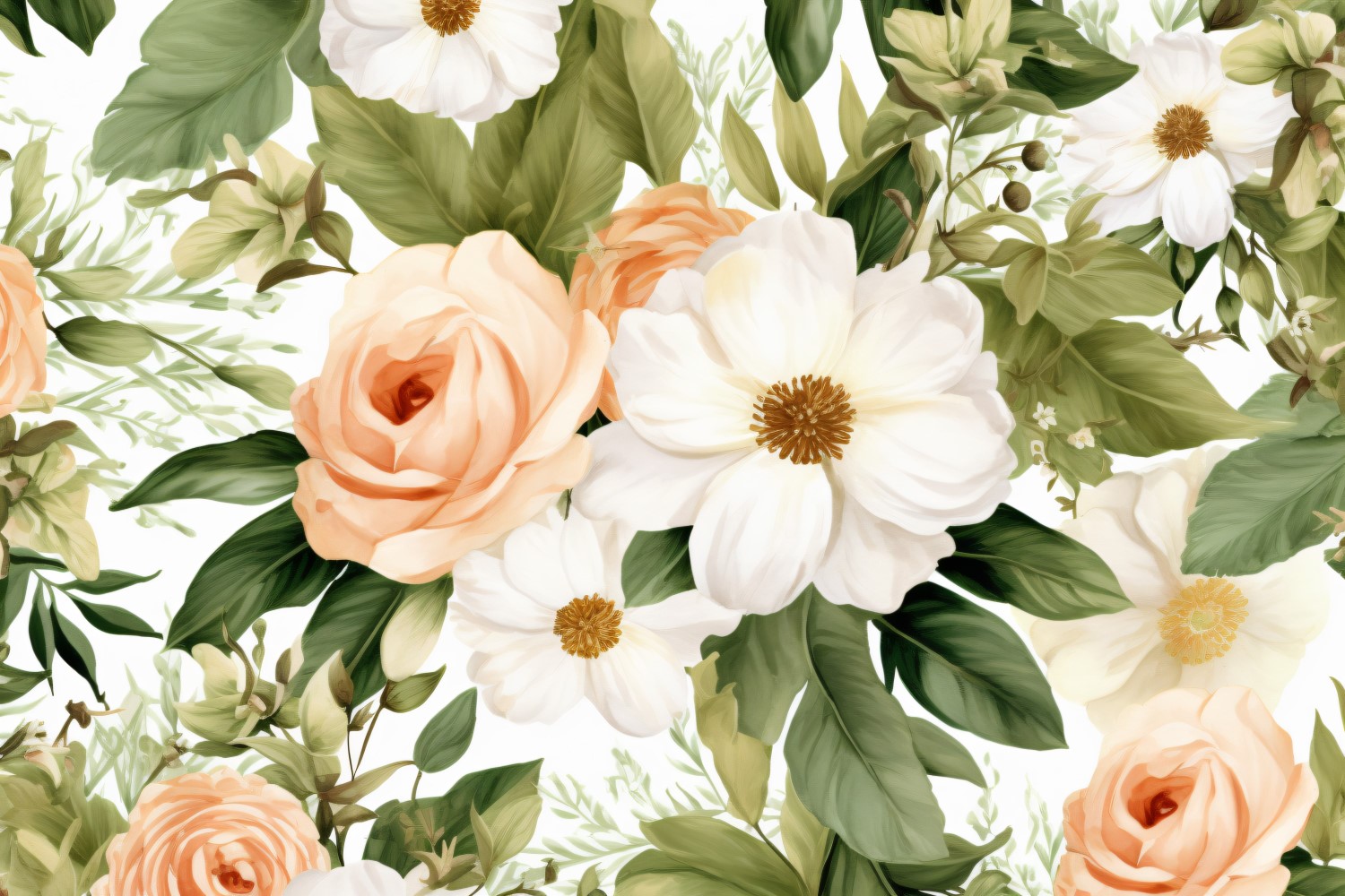 Watercolor flowers wreath Background 127