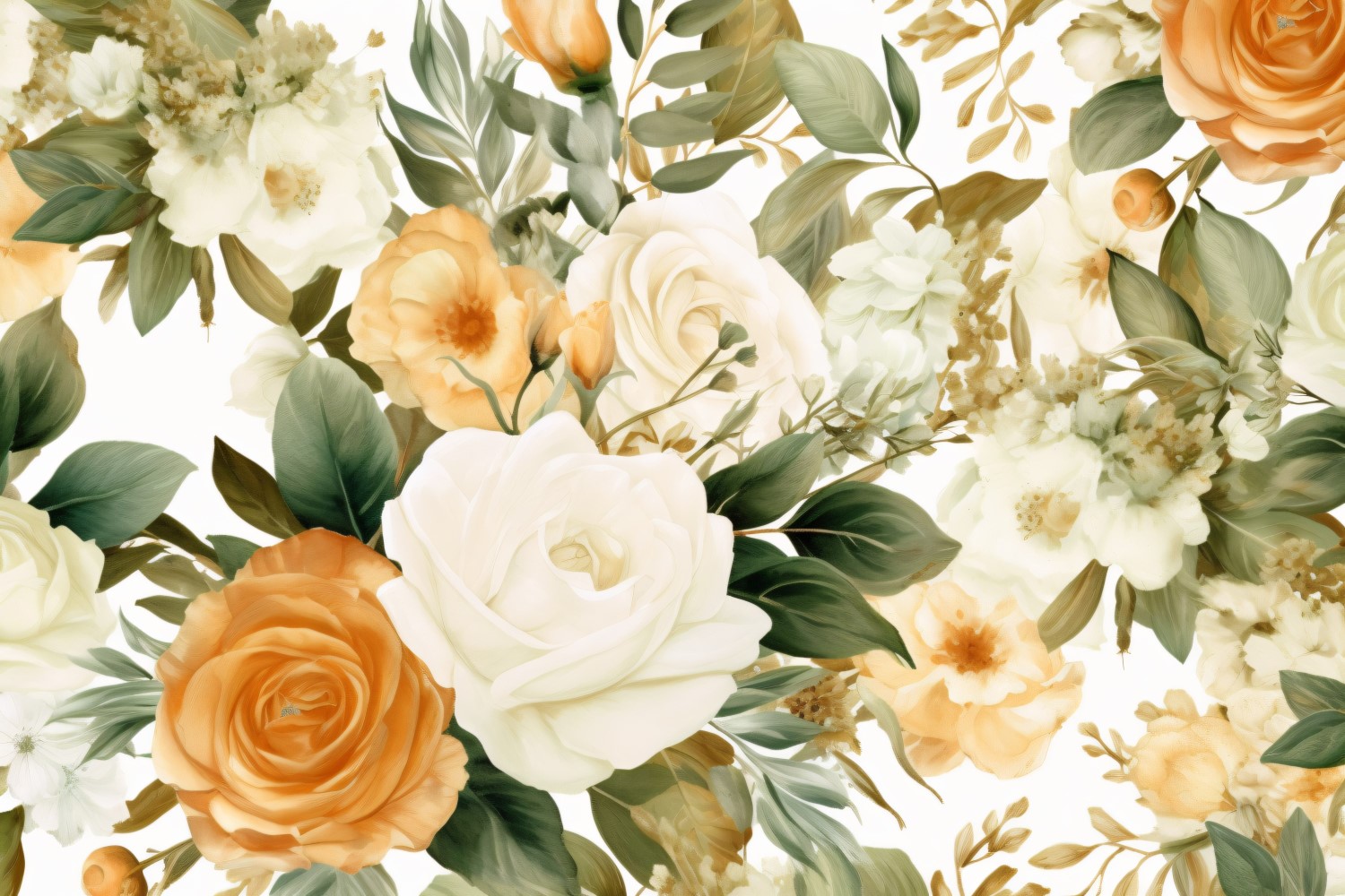 Watercolor flowers Background 129