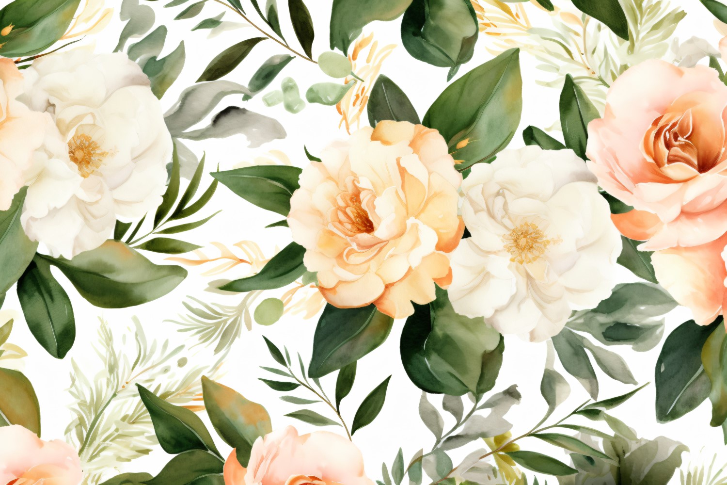 Watercolor flowers wreath Background 131