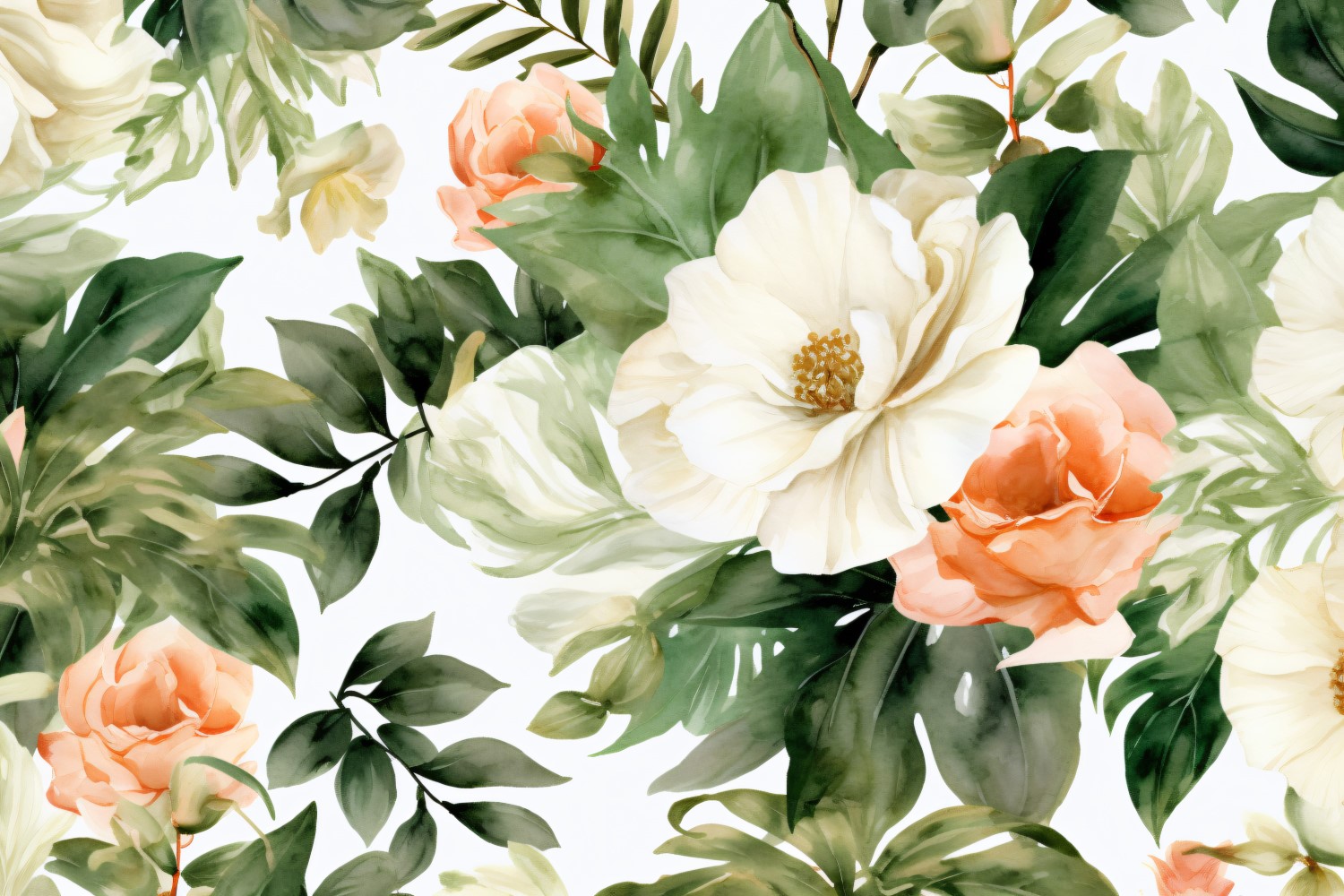 Watercolor Floral Background 132