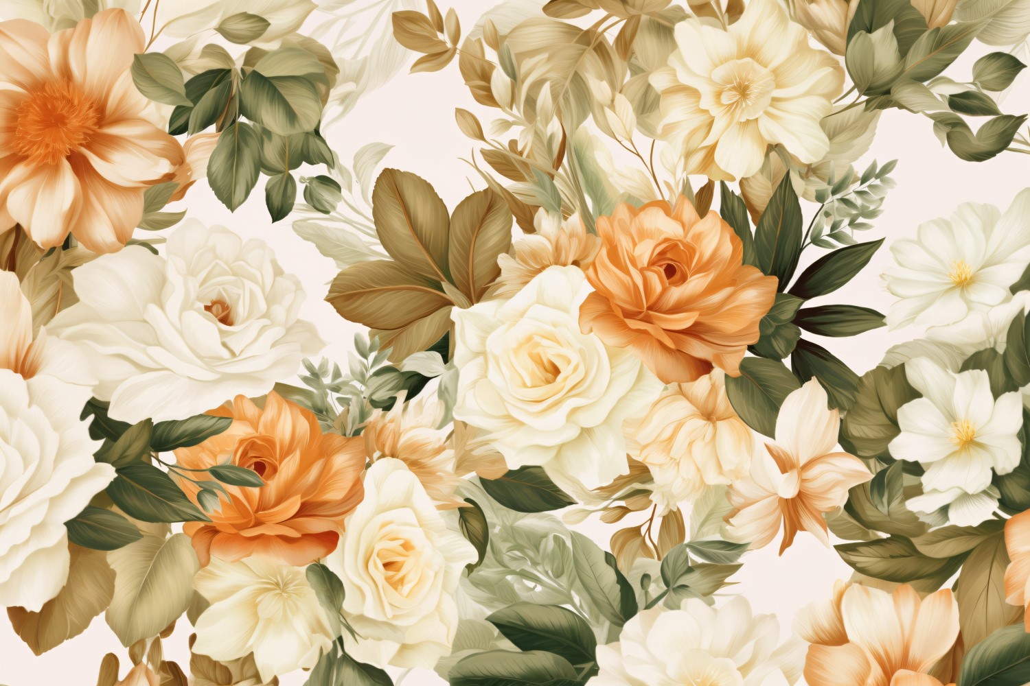 Watercolor flowers Background 133