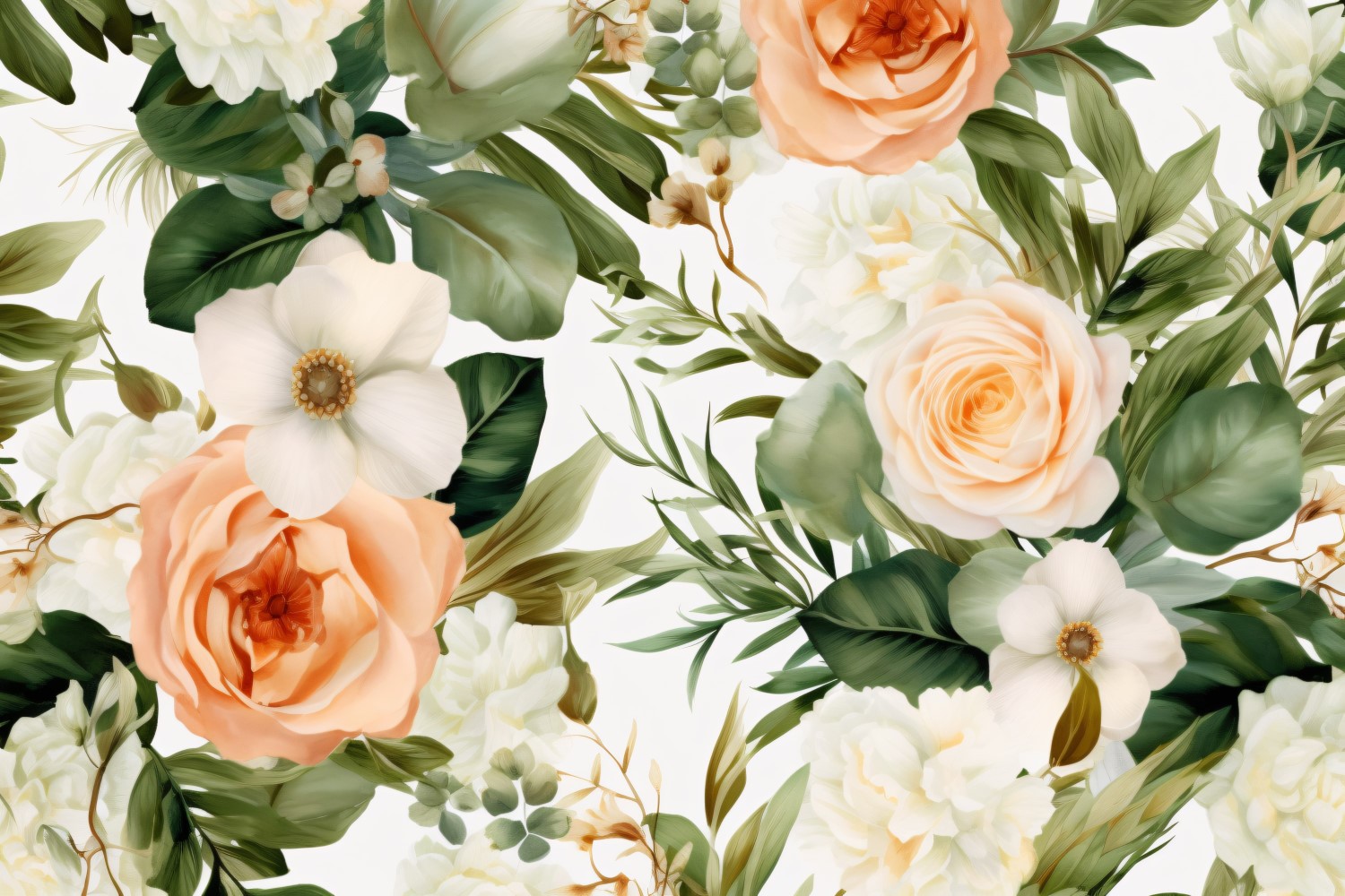 Watercolor floral wreath Background 134