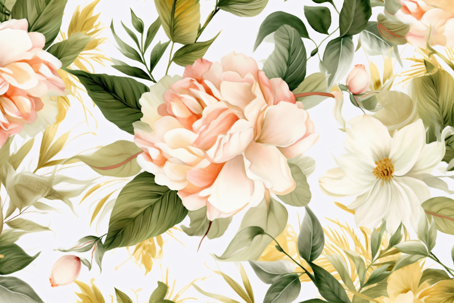 Watercolor floral wreath Background 137