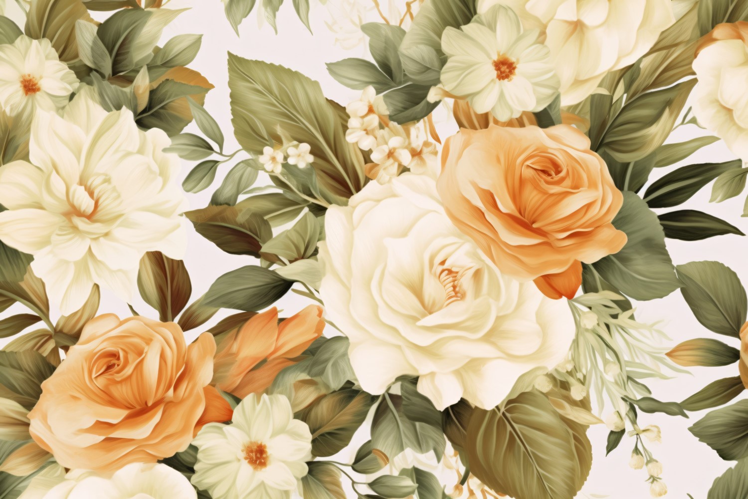 Watercolor floral wreath Background 141