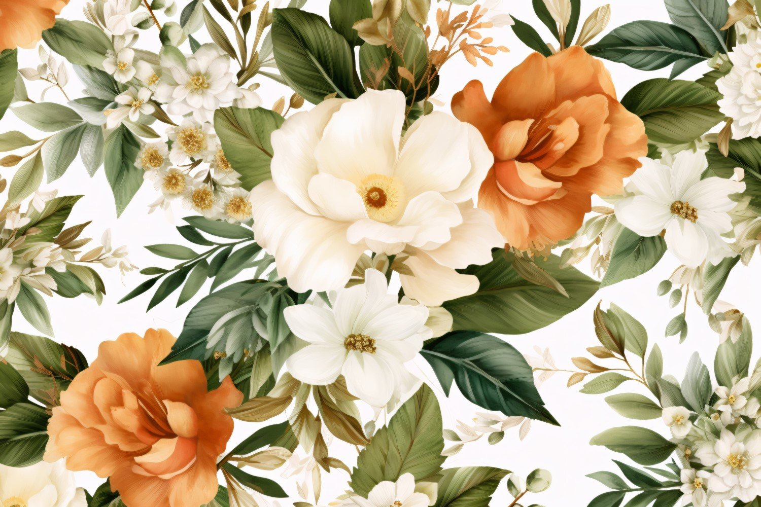 Watercolor flowers Background 144