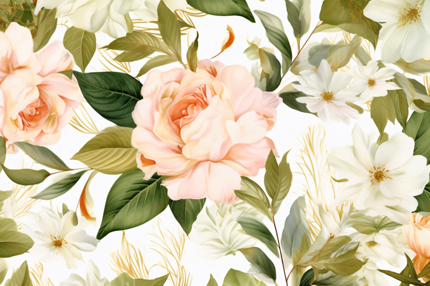 Watercolor floral wreath Background 145