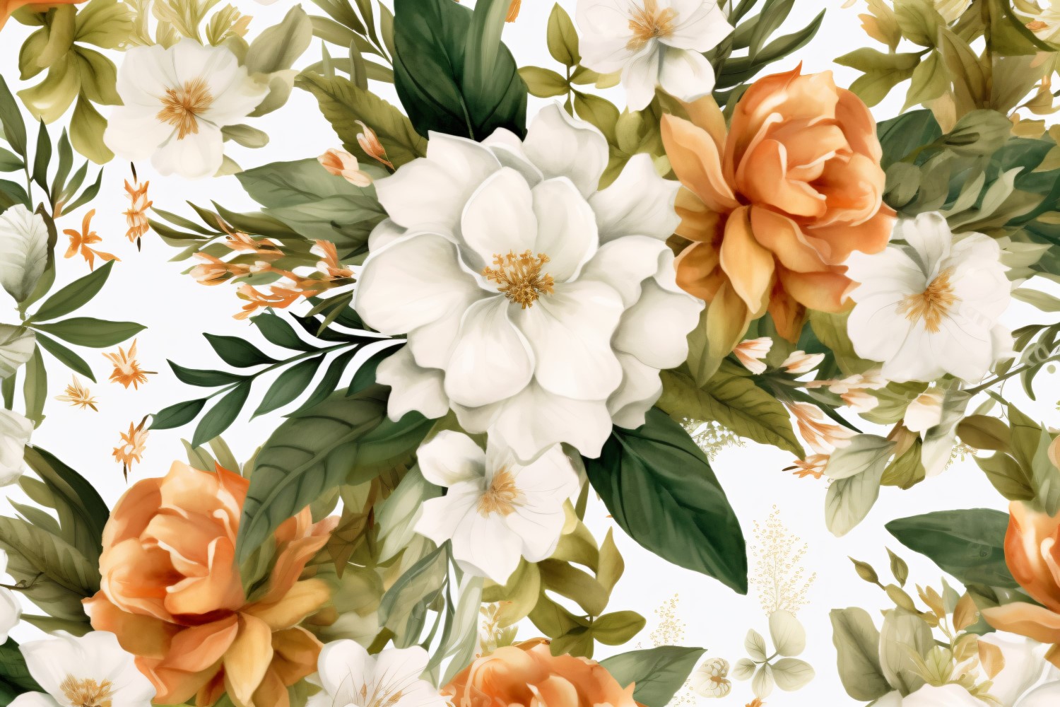 Watercolor flowers Background 148