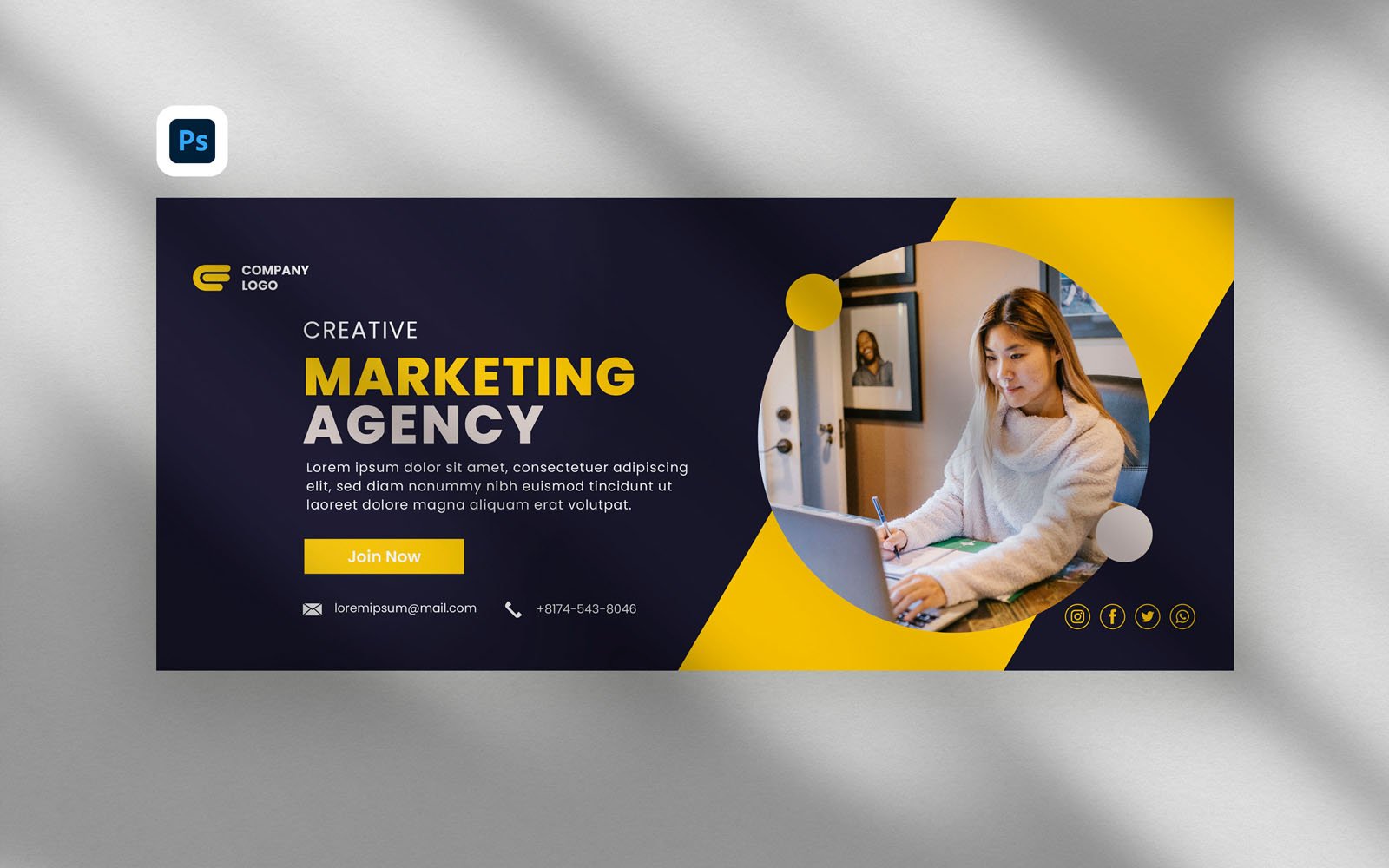 PSD Creative Marketing Agency Social Media Facebook Cover Banner Template Vol 5