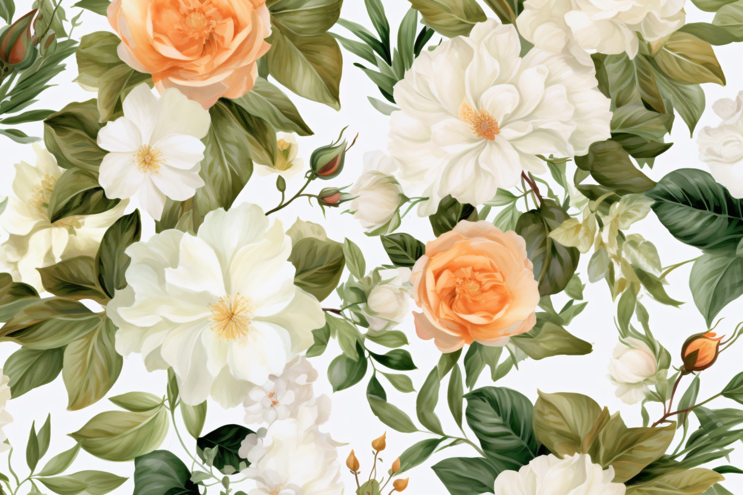 Watercolor flowers Background 150