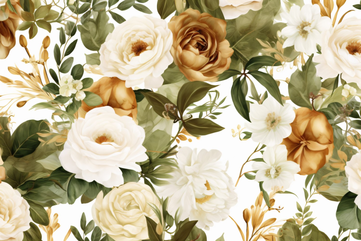 Watercolor flowers wreath Background 152