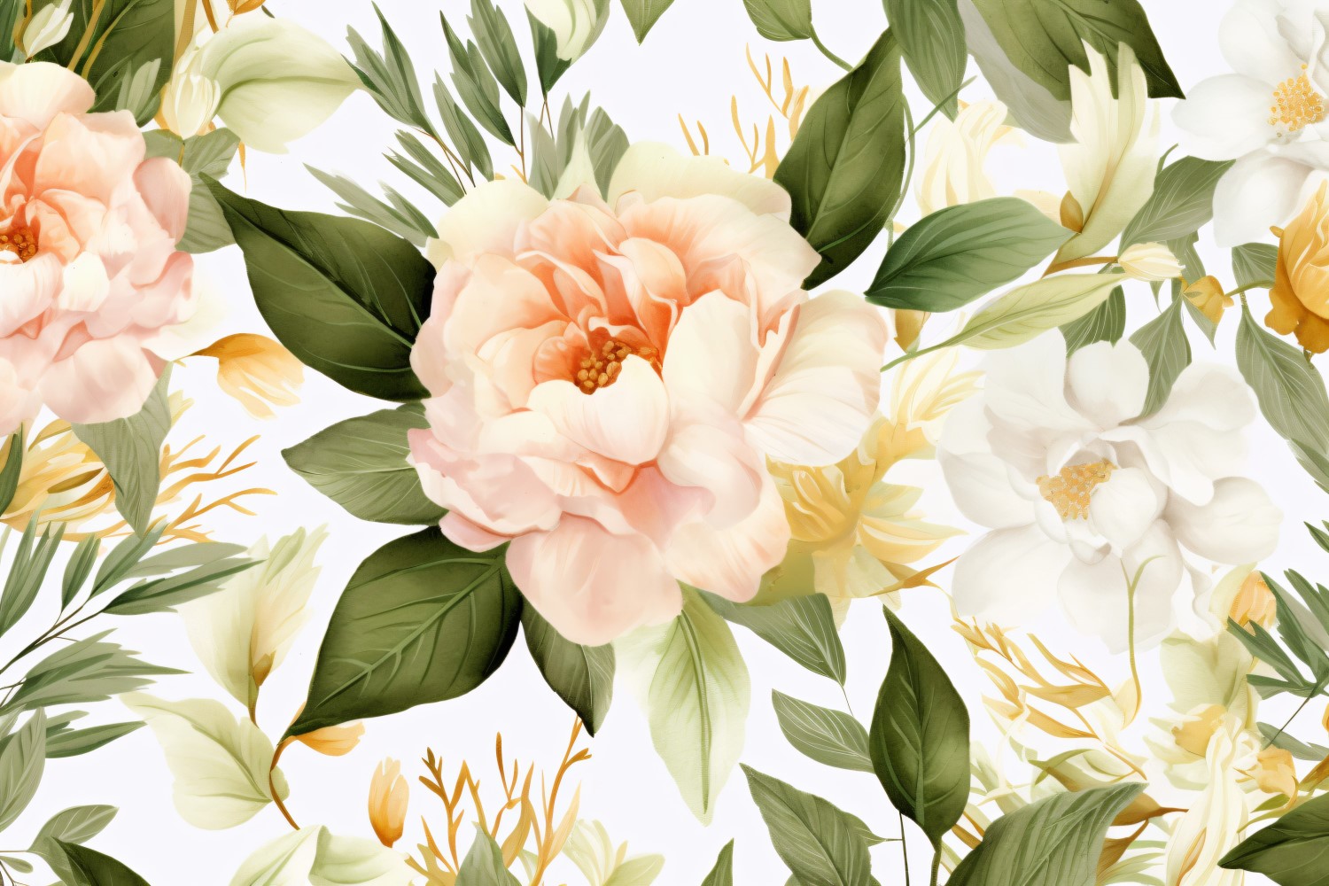 Watercolor floral wreath Background 155