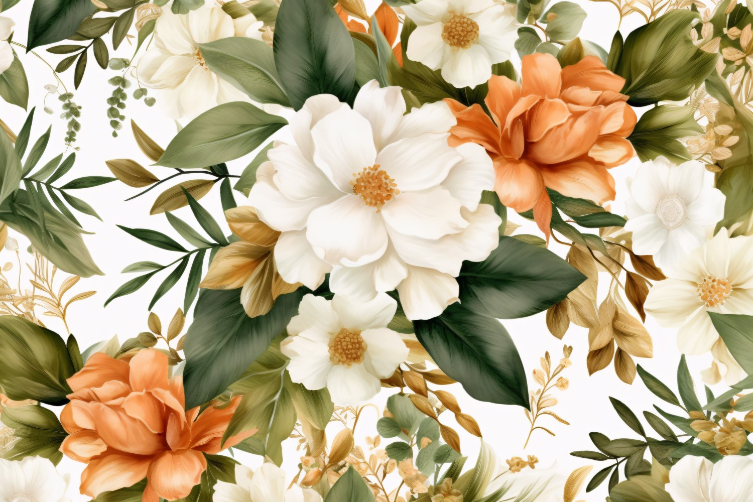 Watercolor flowers wreath Background 156