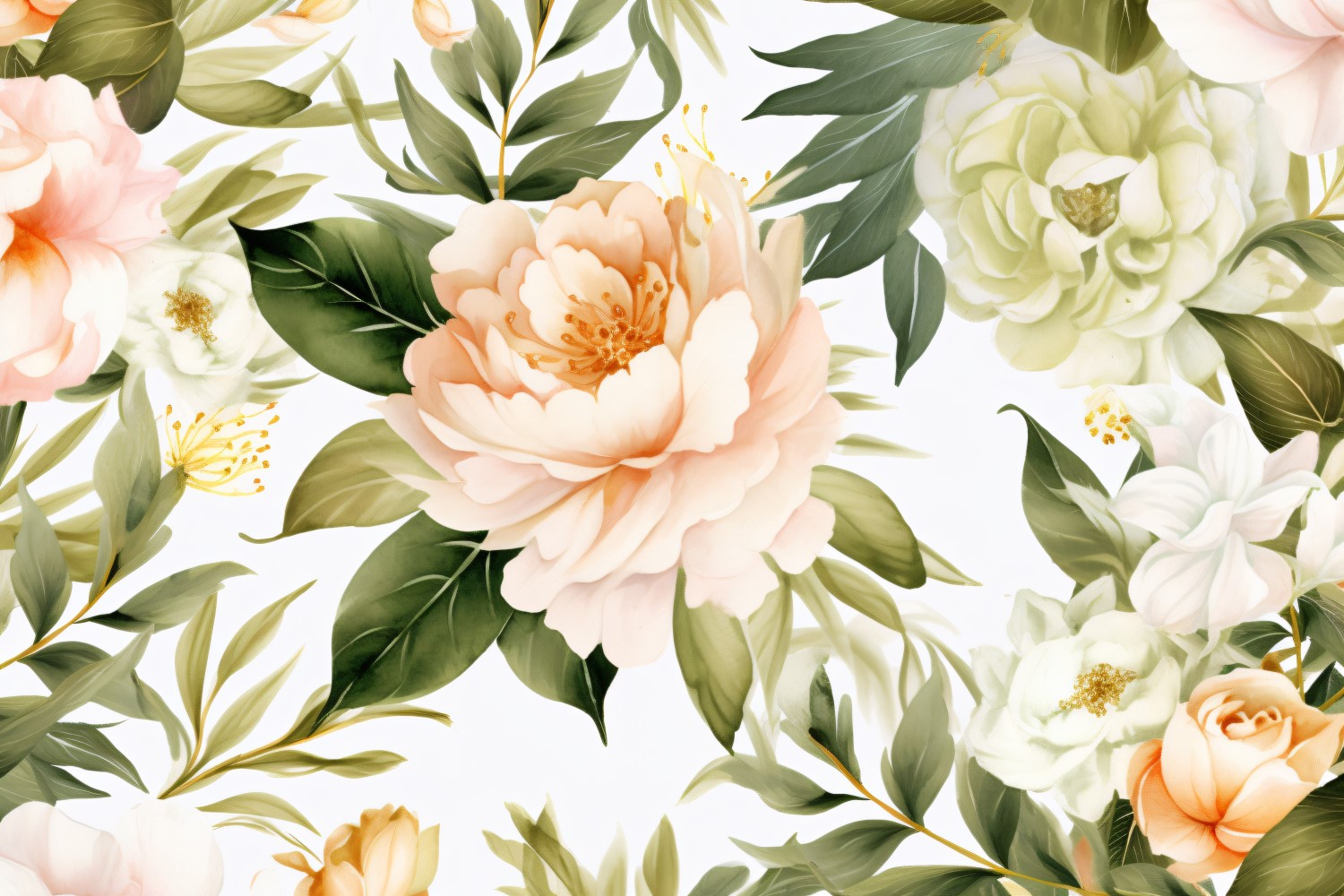 Watercolor flowers wreath Background 159