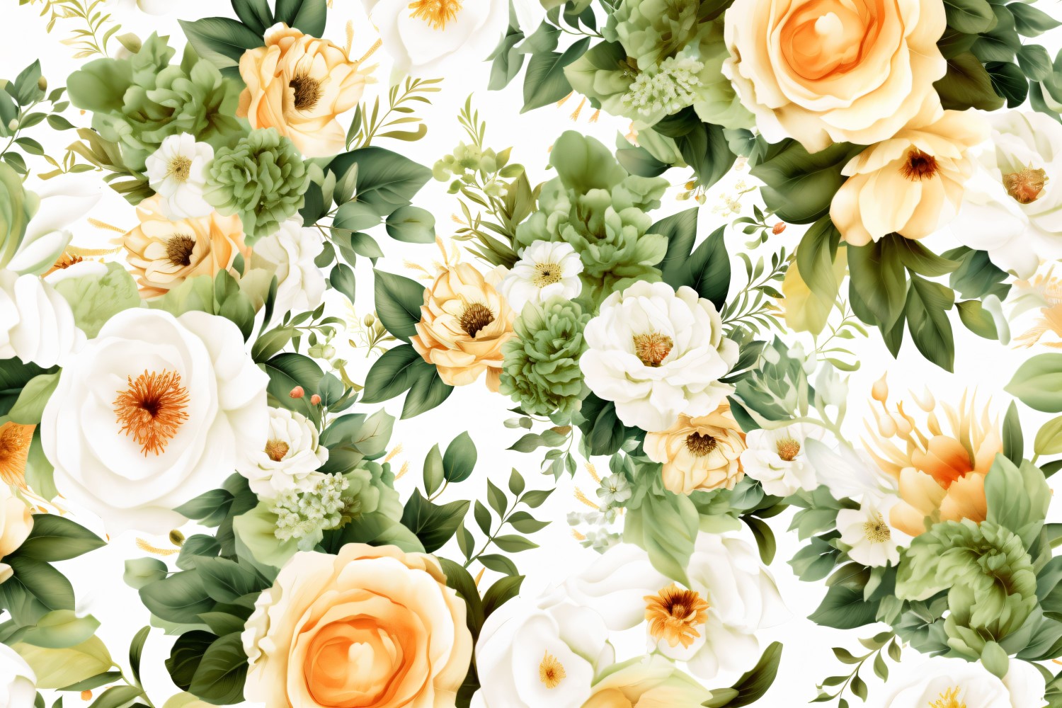 Watercolor flowers Background 165